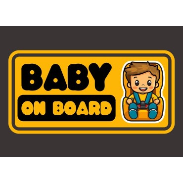 Baby On Board Car Sticker – A4 Size, Easy Peel & Stick
