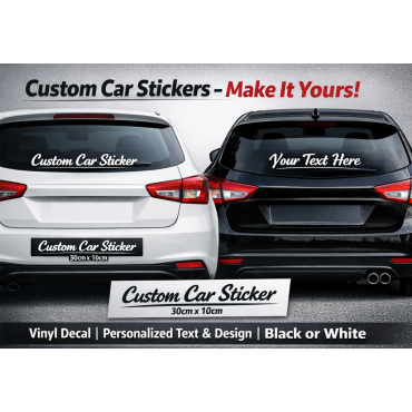 Custom Car Sticker – Vinyl Decal 30cm x 10cm