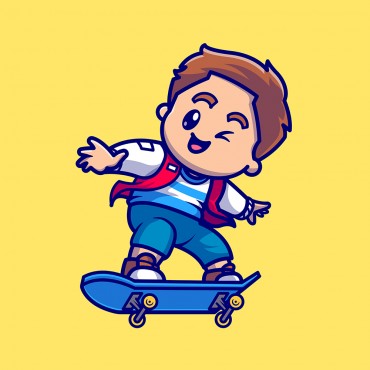 Skateboard Sticker for T-Shirt (A4 Size)