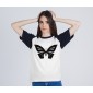 Butterfly T-Shirt Sticker Black - 20cm Iron-On Heat Transfer Vinyl | Durable & Easy to Apply